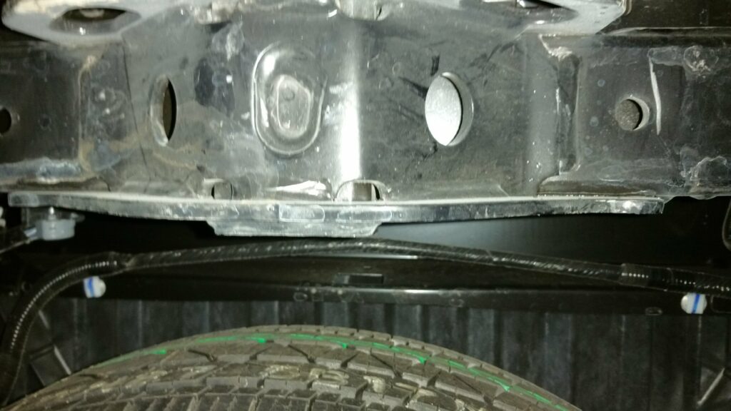 Several small parts of the victim's car were dislodged.