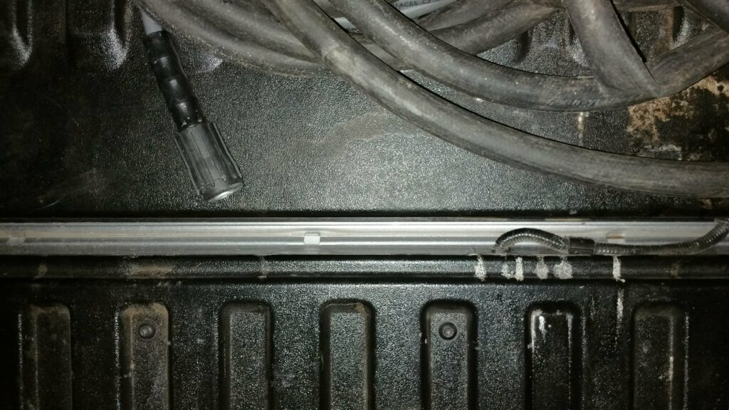 The rear-end accident caused damage to the interior of the car.