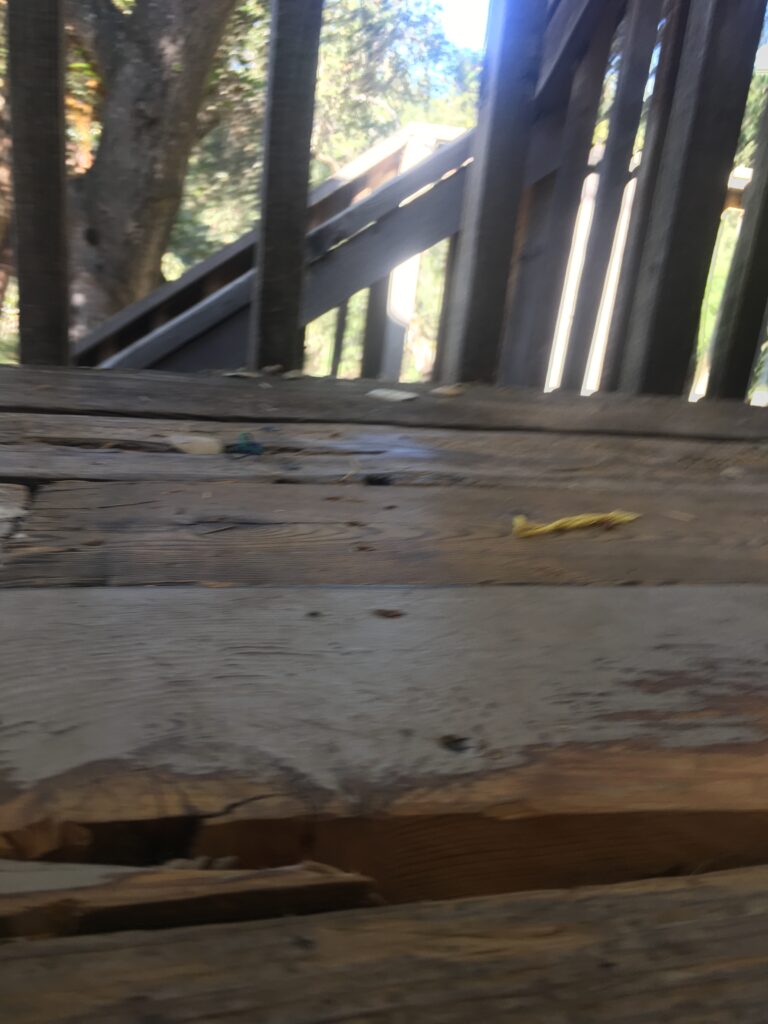 A piece of uneven wood from the deck resulted in a personal injury claim.